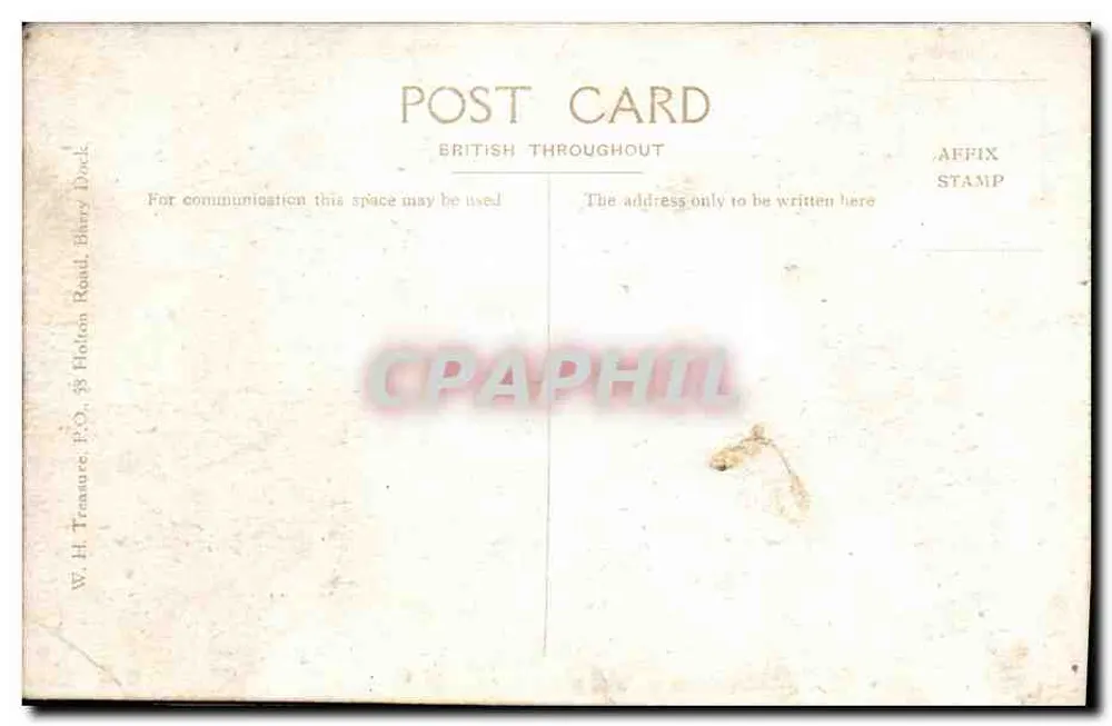 Piaski i basen kąpielowy, Barry Island — W.H. Treasure, P.O. 38 Holton Road, Barry Dock - Rewers