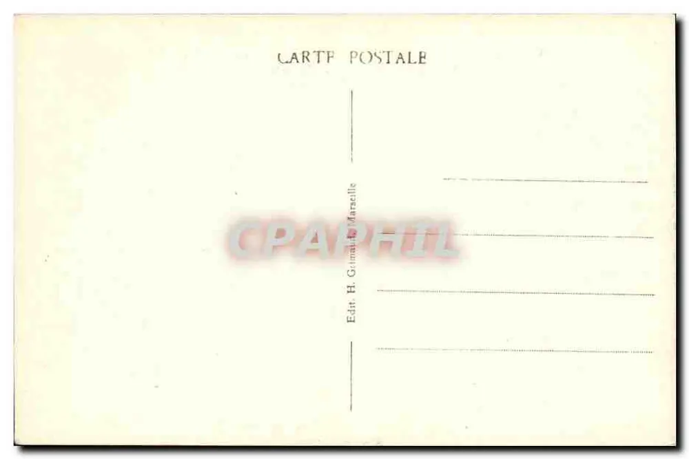 Colombo - Ansicht des Hafens, der Queen's Street und des Regierungsgebäudes — Verlag H. Gaimard, Marseille - Rückseite