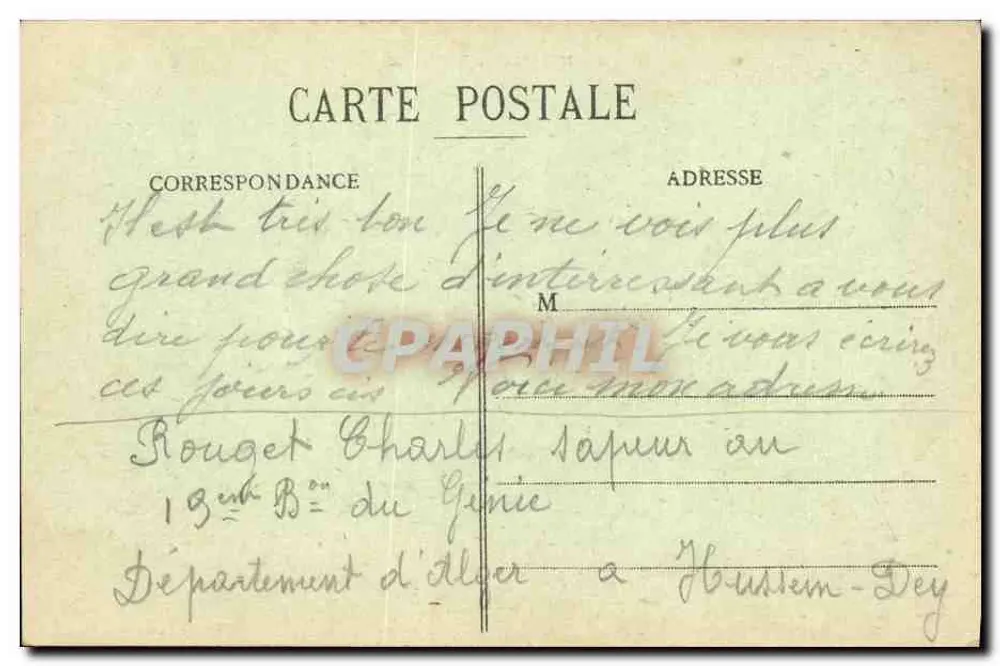 Hussein-Dey — Vista Geral — I. Hussein-Dey, Coleção Ideal P. S. - Verso