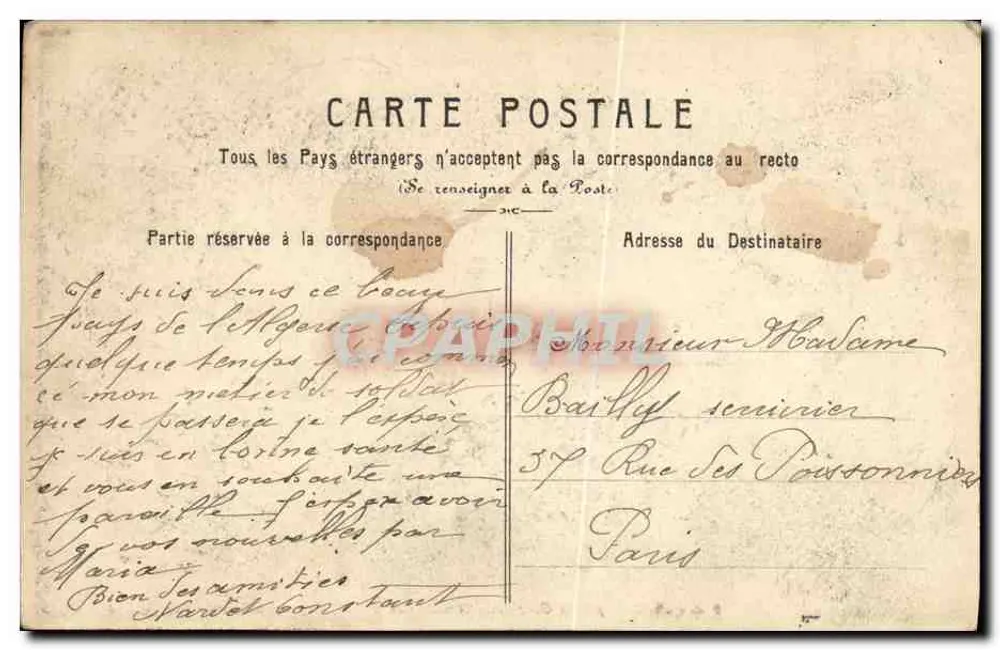 Alger — Konsularpalast & Treppen der Pêcherie — Phot Leroux Alger - Rückseite