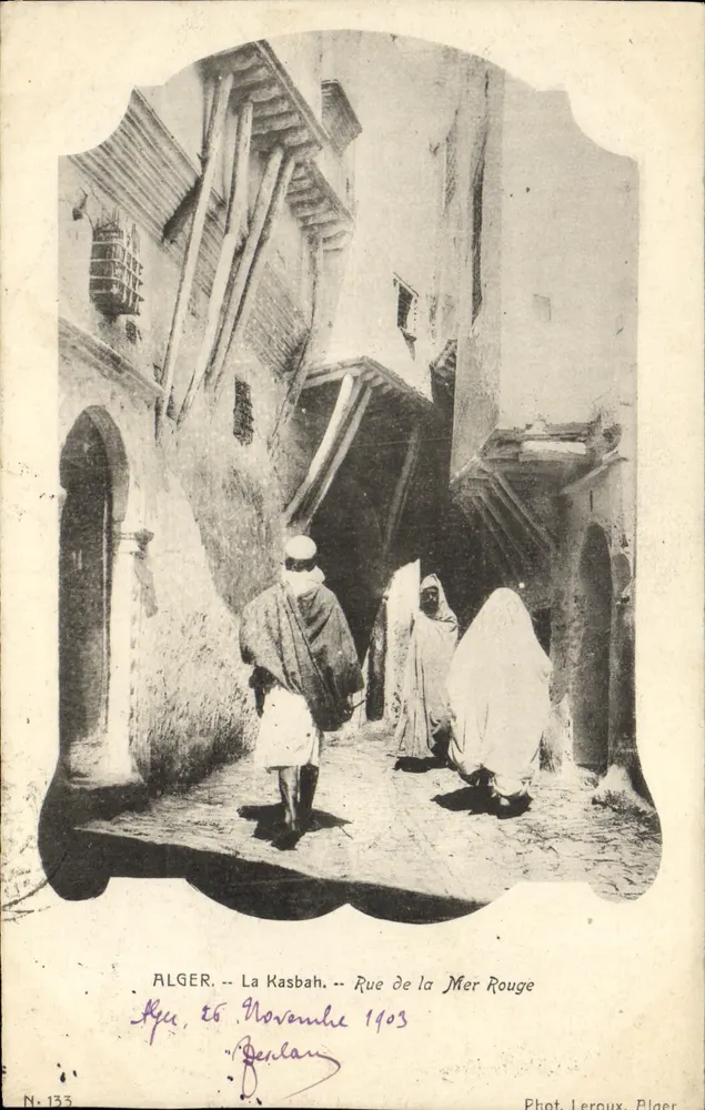 ALGER — Die Kasbah — Rue de la Mer Rouge — Phot. Leroux, Elger - Vorderseite
