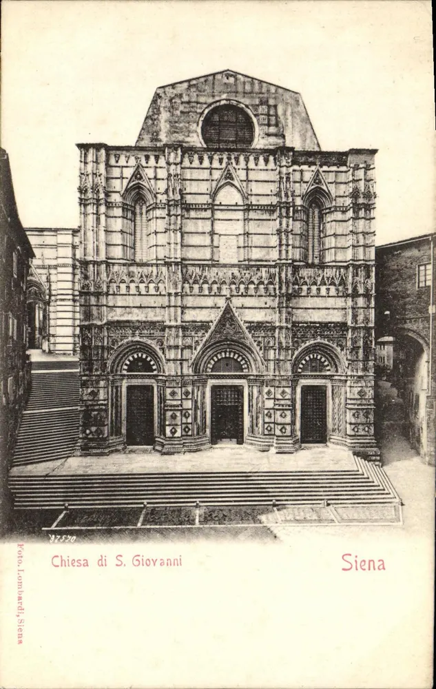Chiesa di S. Giovanni — Siena — Foto Lombardi, n° 97520 - Frente
