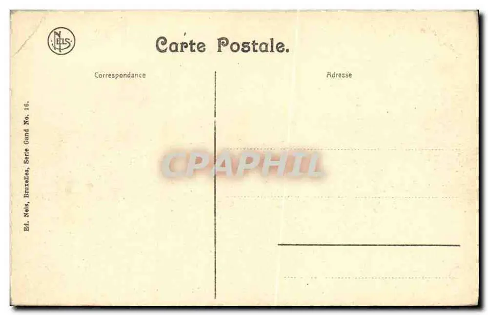 Gand — Le Rabol — Ed. Neis, Série Grand No. 16 - Verso