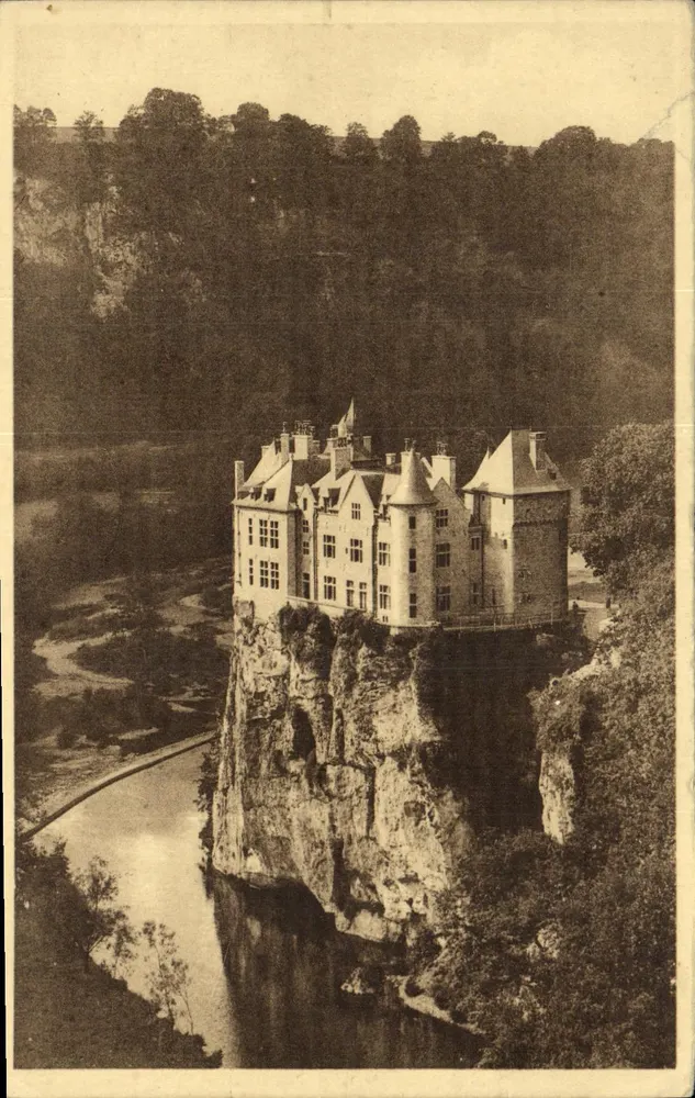 Château de Walzin — ancienne forteresse sur falaise — Éditeur Em. Thill, Bruxelles - Frente
