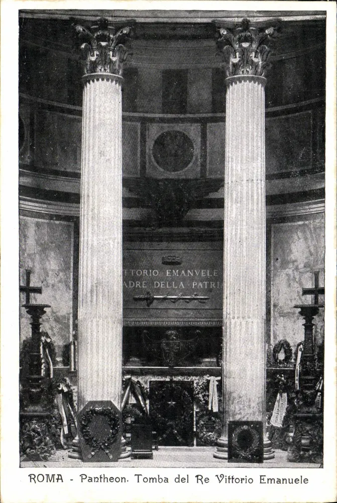 Rom - Pantheon. Grab des Königs Vittorio Emanuele - Vorderseite