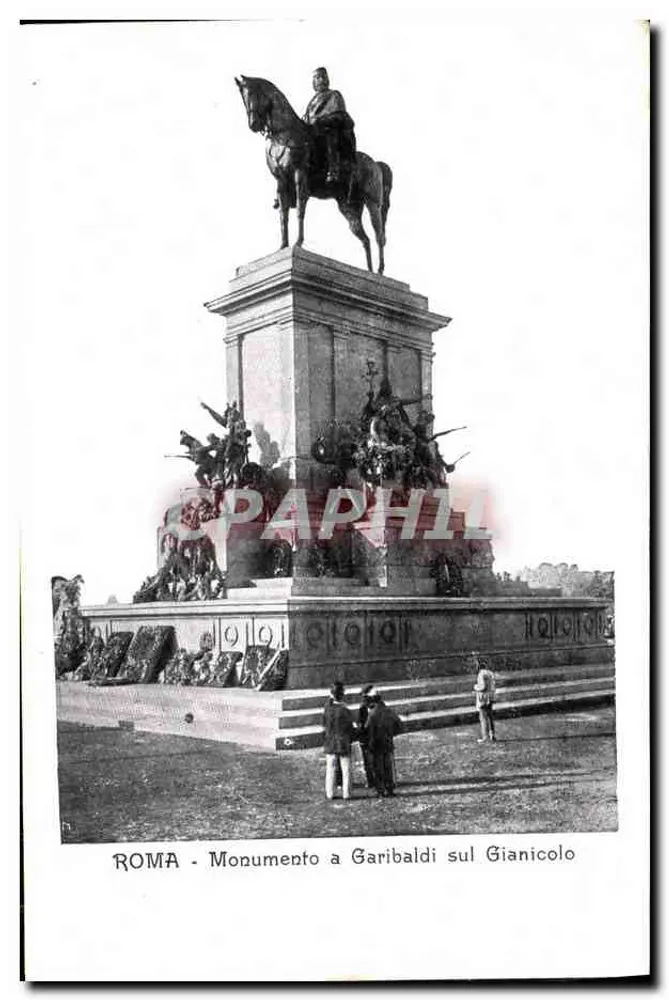 Roma - Monumento a Garibaldi no Gianicolo — Cartolina Postal Italiana - Frente