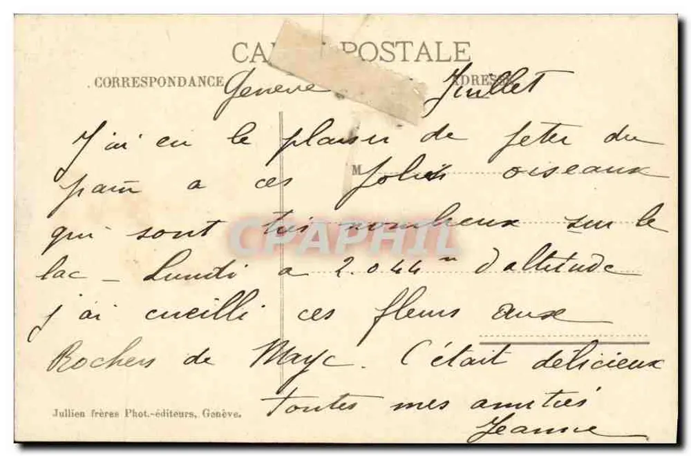 Am Quai des Bergues — Genf — J. J. 3222 - Rückseite