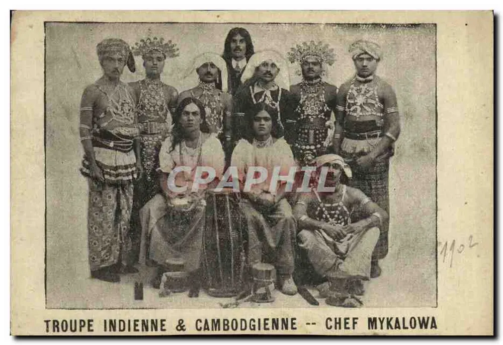 Indische und kambodgeschische Truppe — Chef Mykalowa — unbekannter Verlag, Seriennummer 1102 - Vorderseite
