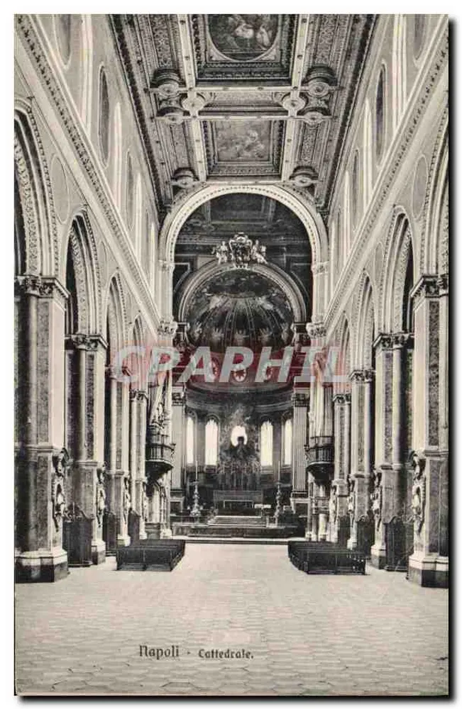 Nápoli - Catedral — interior da catedral — editor Edith Brinner & Cie, Zürich - Frente