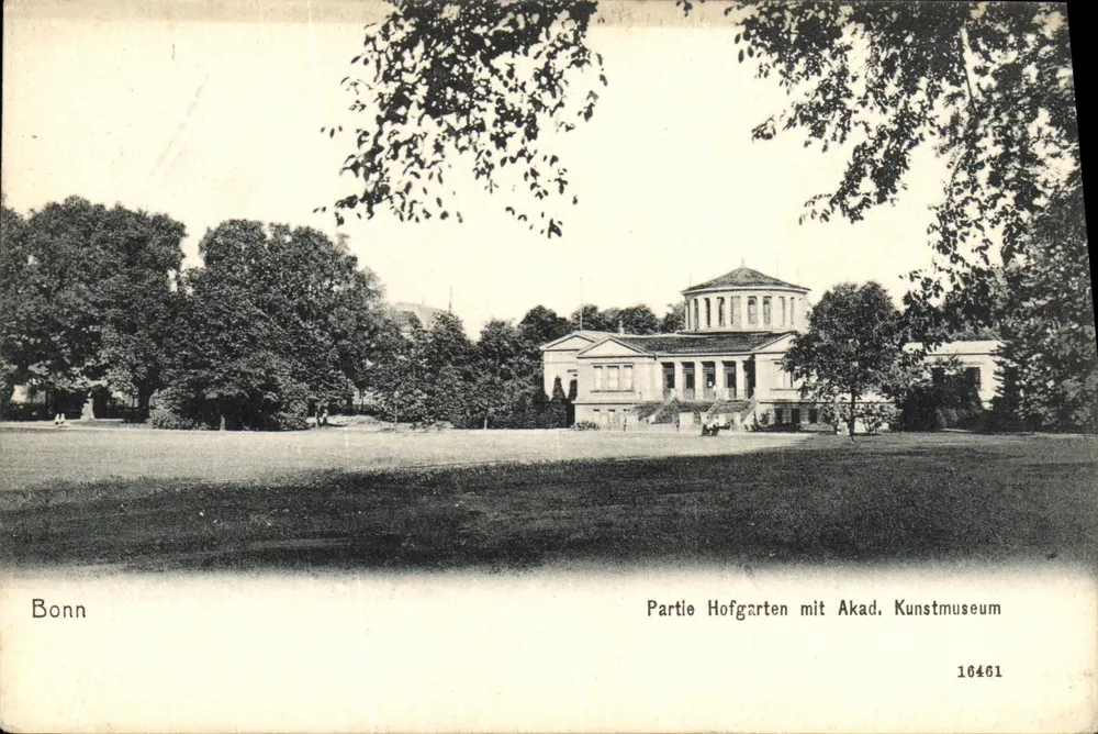 Bonn — Teil des Hofgartens mit Akad. Kunstmuseum — Reinike & Rubin, Magdeburg 190 - Vorderseite