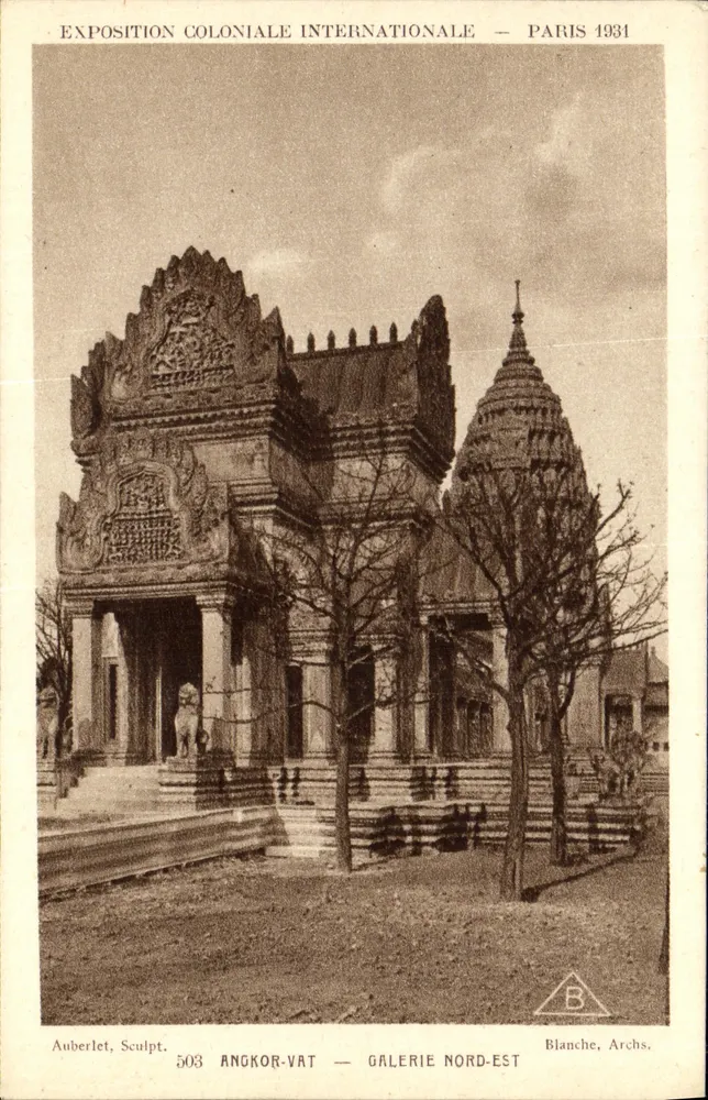 Angkor Wat — Nord-Ost-Galerie — Internationale Kolonialausstellung — Paris 1931 - Vorderseite