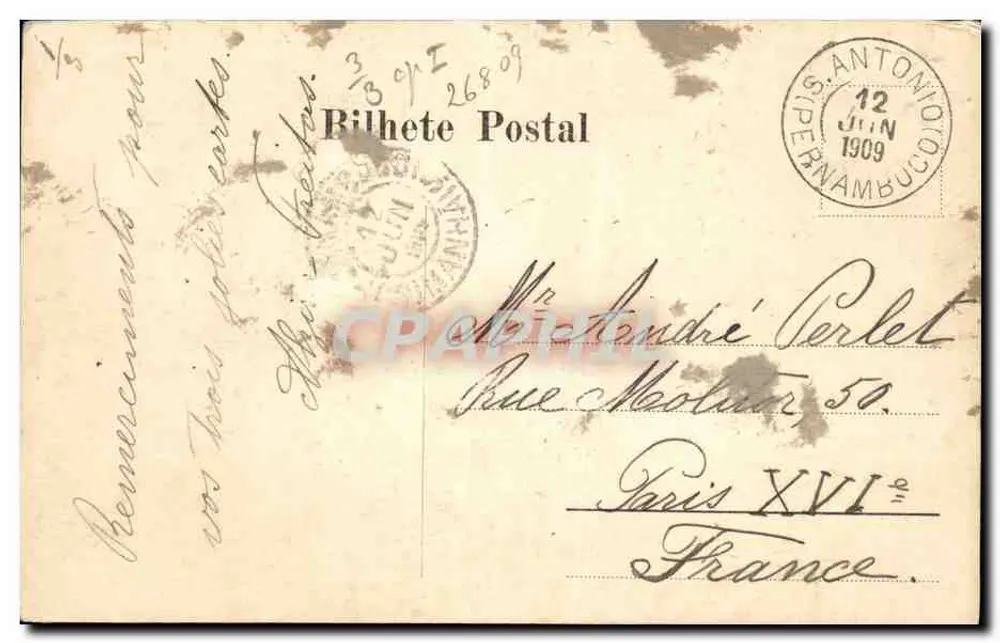 Lazareto de Tamandaré — édifice colonial sur pilotis — éditeur Livraria Franceza - Achterkant