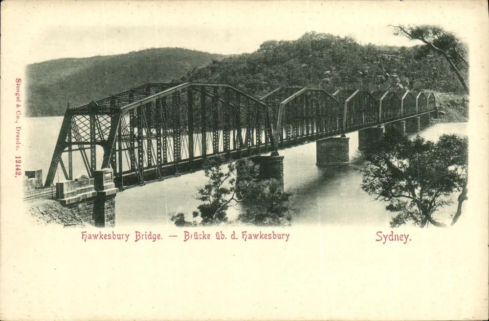 Hawkesbury Bridge — Brücke über die Hawkesbury — Stengel & Co., Dresda, n°12442 - Vorderseite
