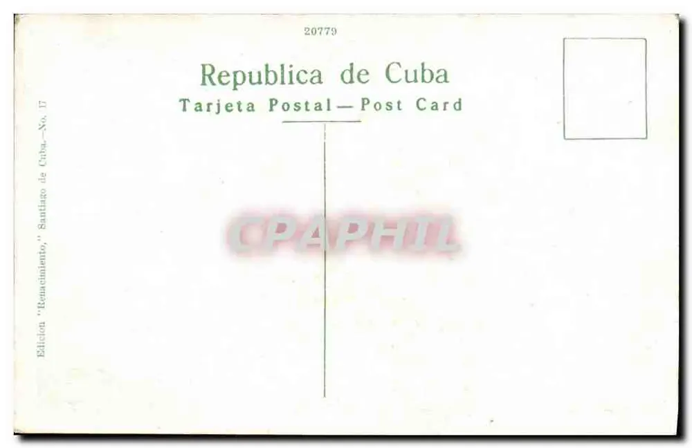 Club Náutico, Santiago de Cuba — Verlag 'Renacimiento', Nr. 20779 - Rückseite