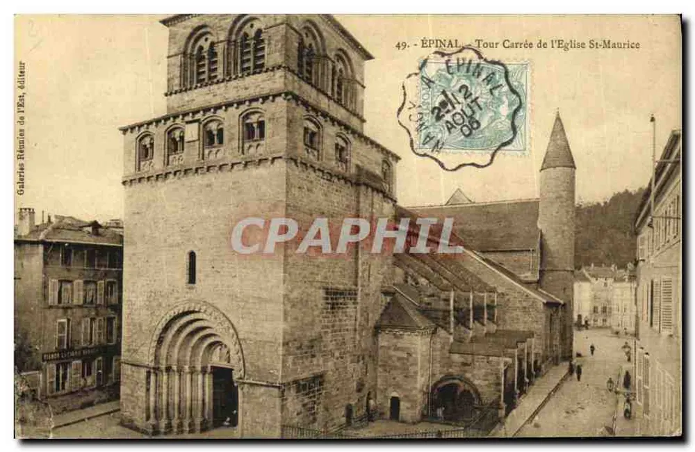 Épinal — Quadratische Turm der Kirche Saint-Maurice — Galerie Réunion de l'Est, Verlag - Vorderseite
