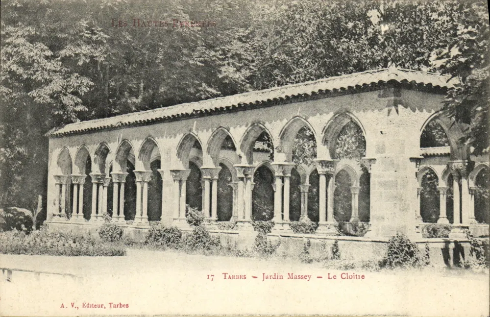 Les Hautes-Pérennes — Jardim Massey — O Cloître — A. V., Editor, Tarbes - Frente
