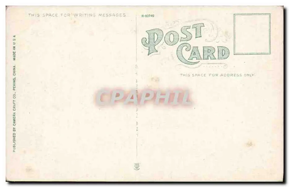 Das Marmorboot, im Sommerpalast, Peking — Verlag Camera Craft Co. Peking - Rückseite