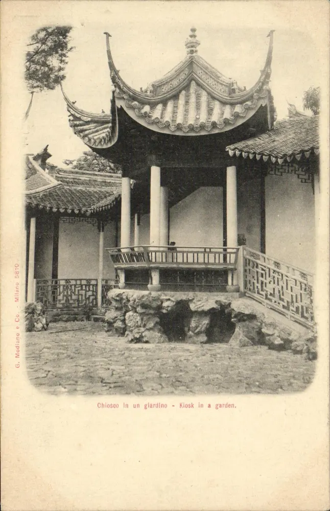 Kiosk im Garten — chinesischer Stil — G. Mediano & Co. n° 5810 - Vorderseite