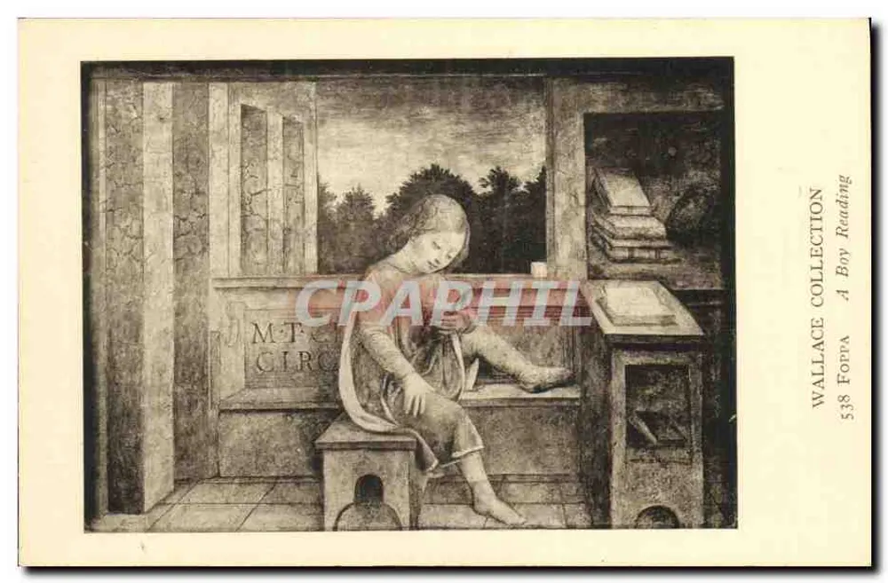 Um menino lendo — obra da Wallace Collection — n° 538 - Frente