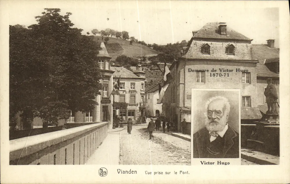 Vianden — Ansicht vom Brückenteil — Wohnsitz von Victor Hugo 1870-71 — E. A. Schaack - Vorderseite