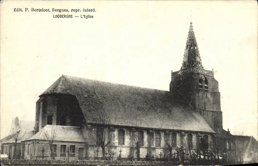 Looberghe — L'Église — Edit. P. Berteloot, Bergues, repr. interd. - Awers