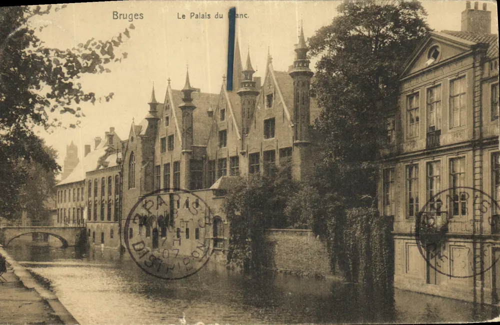 Bruges — O Palácio do Branco — editor Paris-Hippon - Frente