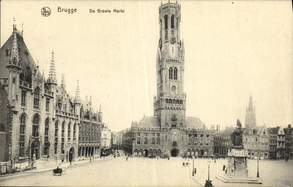 Bruges — De Groote Markt — editor N. Thill, Bruxelas - Frente
