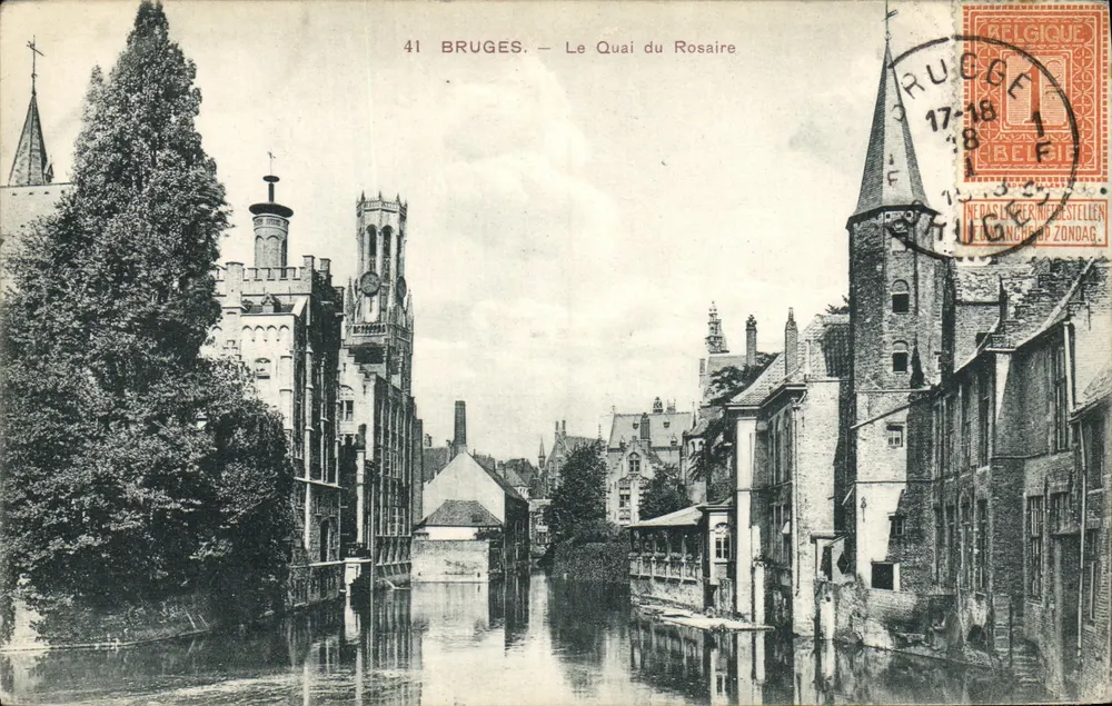 Bruges — Le Quai du Rosaire — Cliché F. Wachearts, Bruxelles, n°41 - Frente