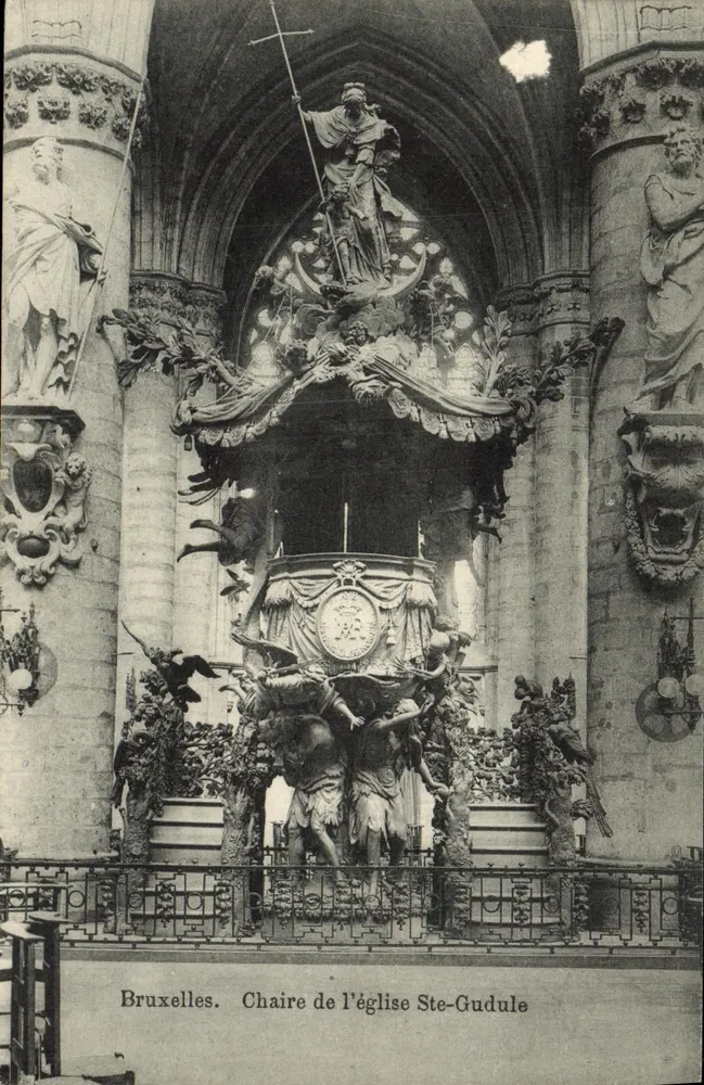 Brüssel. Ansicht des Altars der Kirche Ste-Gudule — Verlag H. P. Grand, Brüssel - Vorderseite