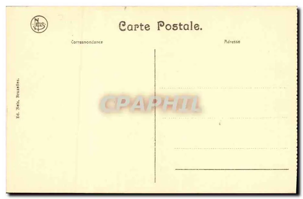 Bruges — A rua do burro cego — Ed. Nels, Bruxelas - Verso