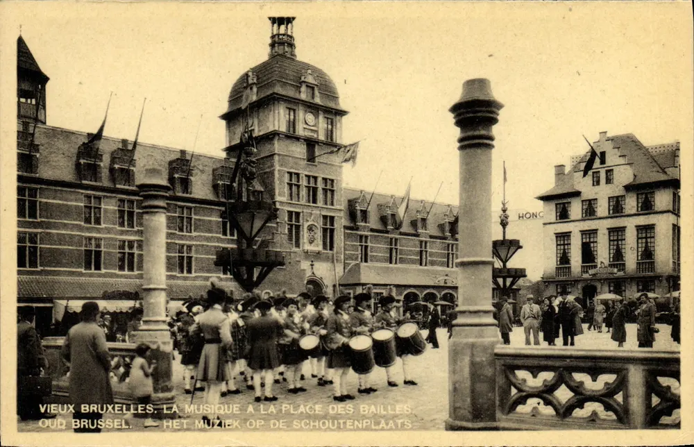 Altes Brüssel — Musik auf der Place des Bailles — Honc - Vorderseite