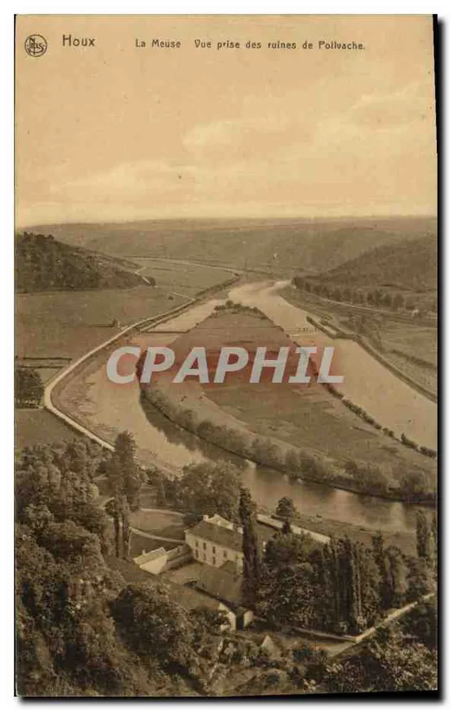 Die Meuse — Ansicht vom Ruinenort Pollvache — Houx - Vorderseite
