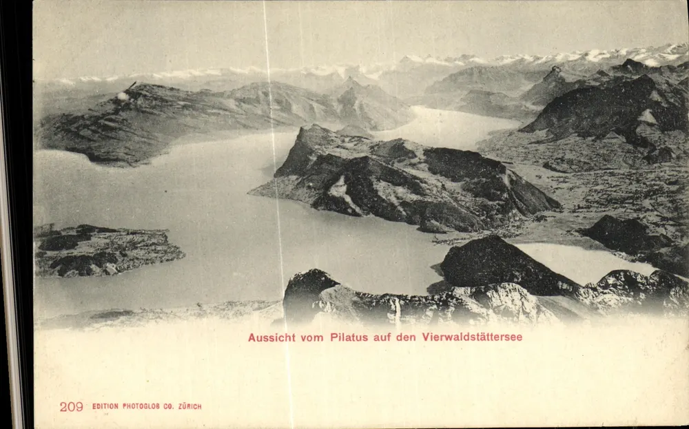 Ansicht des Vierwaldstättersees vom Pilatus — Edition Photoslob Co. Zürich, n°209 - Vorderseite