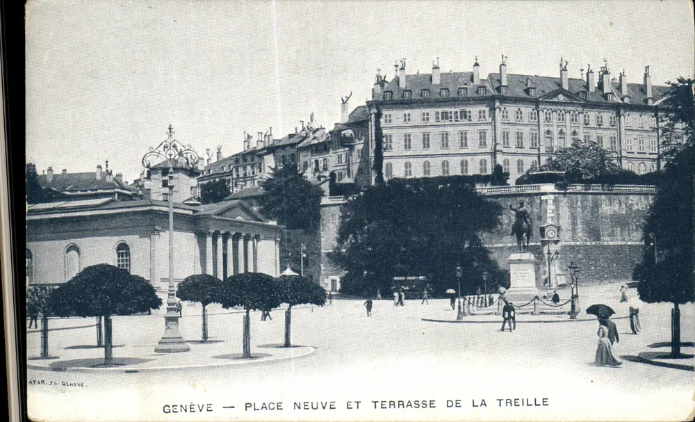 Genf — Place Neuve und Terrasse de la Treille — ATAR. S.C. Genf - Vorderseite