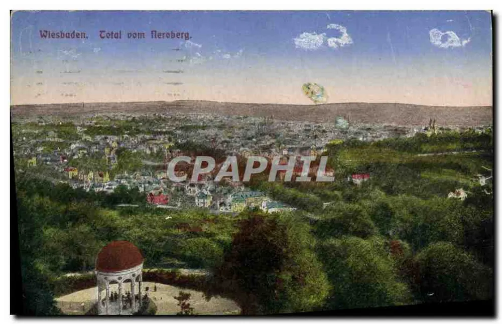 Wiesbaden. Vista do Neroberg — Kunstverlagsgesellschaft Holzheim Nord - Frente