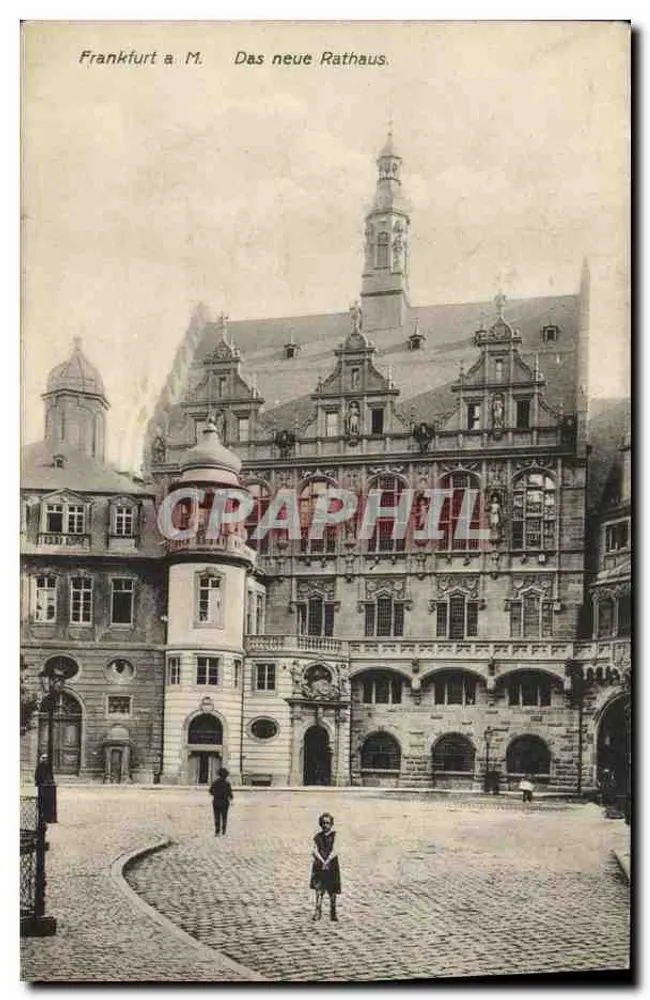 Frankfurt a. M. — O novo Rathaus — editor V8, n° 19073 - Frente