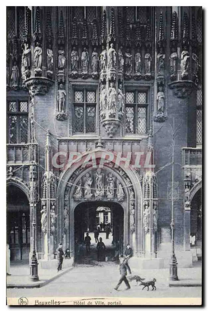 Brüssel — Rathausportal — Neils, Brüsseler Serie Nr. 156 - Vorderseite