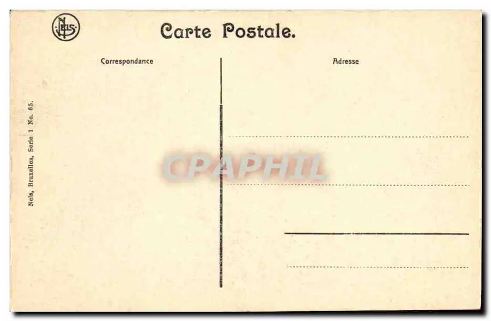 Bruxelas — O parlamento — Nels, Bruxelas, Série 1, No. 65 - Verso