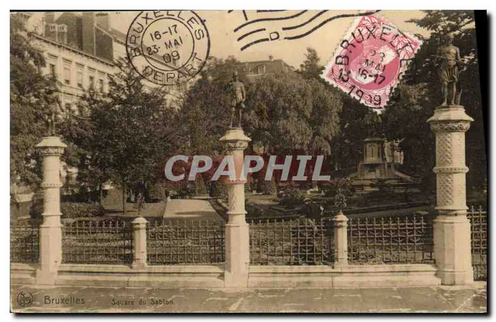 Bruxelas - Praça do Sablon — editor N. Lils, série 125 - Frente