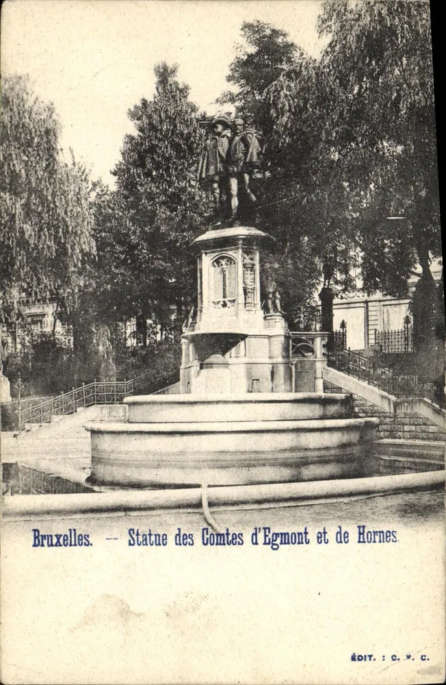 Brüssel — Statue der Grafen von Egmont und Hornes — Verlag: C.V.C. - Vorderseite