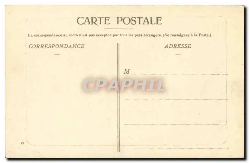 Bruselas — Escaleras del Palacio de Justicia — editor anónimo, n° 19 - Reverso