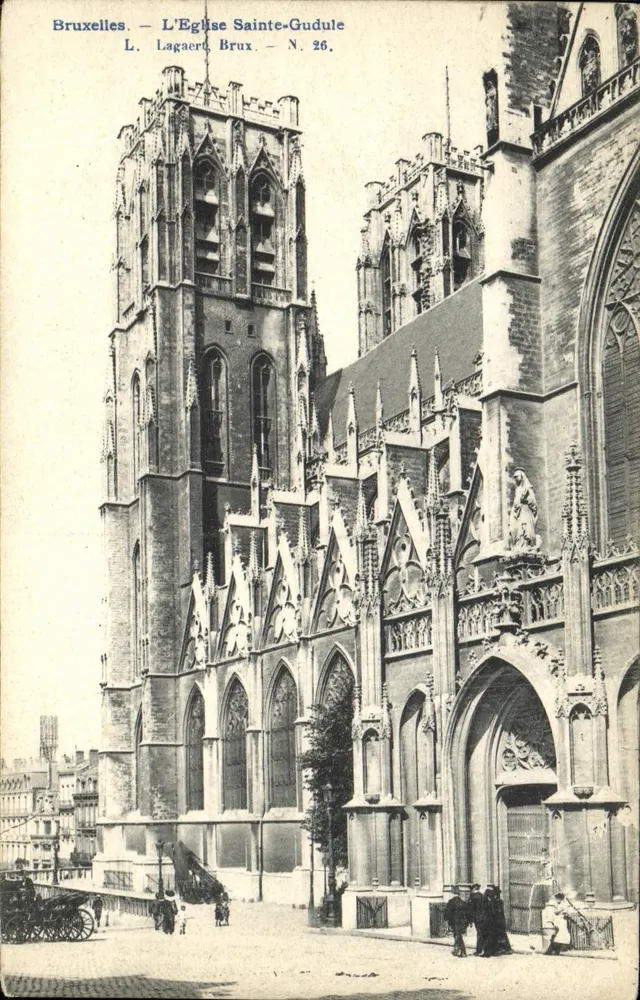 Bruxelas — A Igreja de Santa Gudula — L. Lagaerd, Brux. — N. 26. - Frente