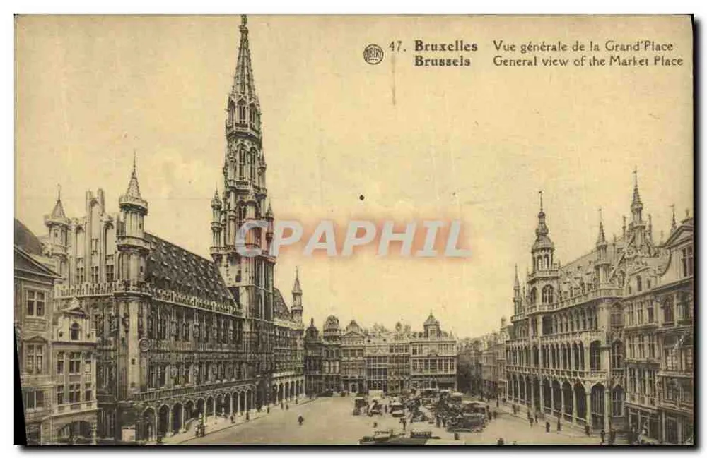 Brüssel - Allgemeiner Blick auf den Grand Place — n°47 — Phototypie A. Dohmen, Brüssel - Vorderseite