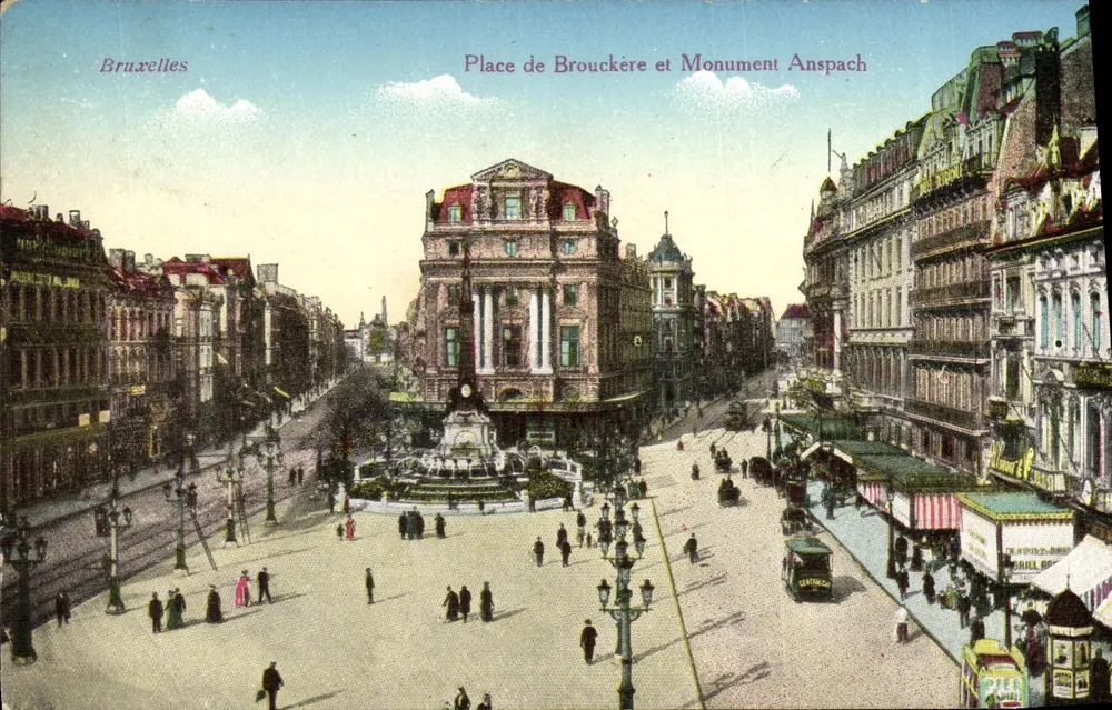 Place de Brouckère und Anspach-Monument — Brüssel - Vorderseite