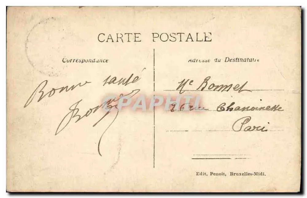 Bruselas - Arcade del Cinquantenario — V.R.F. Depositado - Reverso