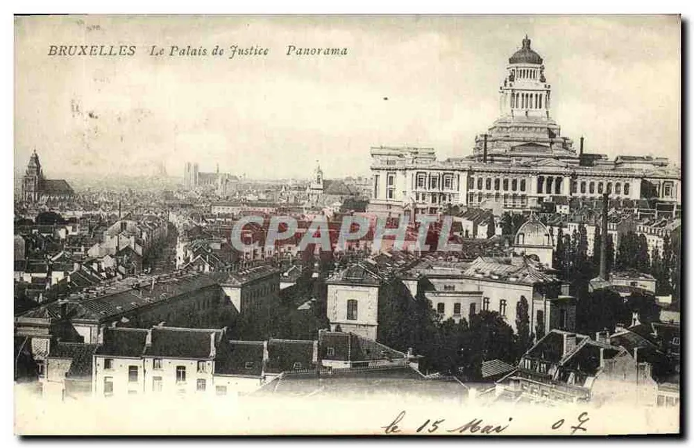 Bruxelas - O Palácio de Justiça - Panorama — editor não indicado, número de série não visível - Frente