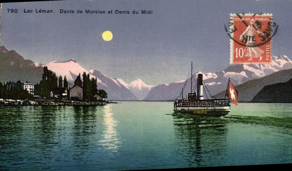 Lac Léman. Dents de Morcles und Dents du Midi — Ansichtskarte Nr. 790, veröffentlicht von Phototypie Co. Neuchâtel - Vorderseite