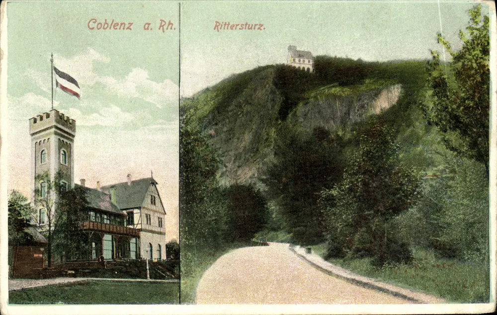Coblentz a. Rh. — Rittersturz — Victor Ullmann, Coblenz a. Rh. - Frente