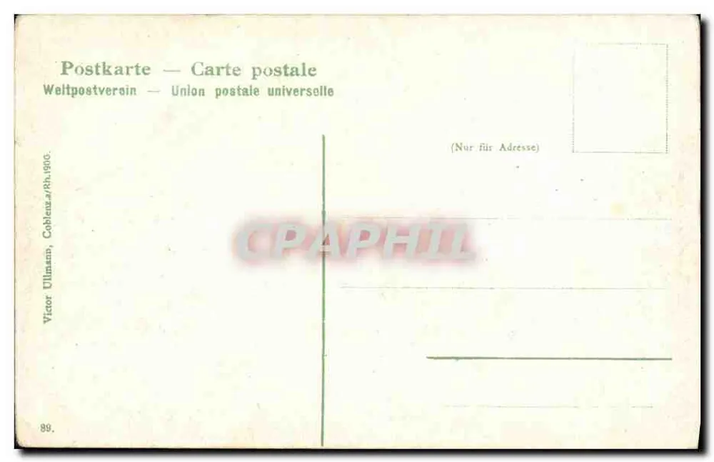 Coblentz a. Rh. — Rittersturz — Victor Ullmann, Coblenz a. Rh. - Verso