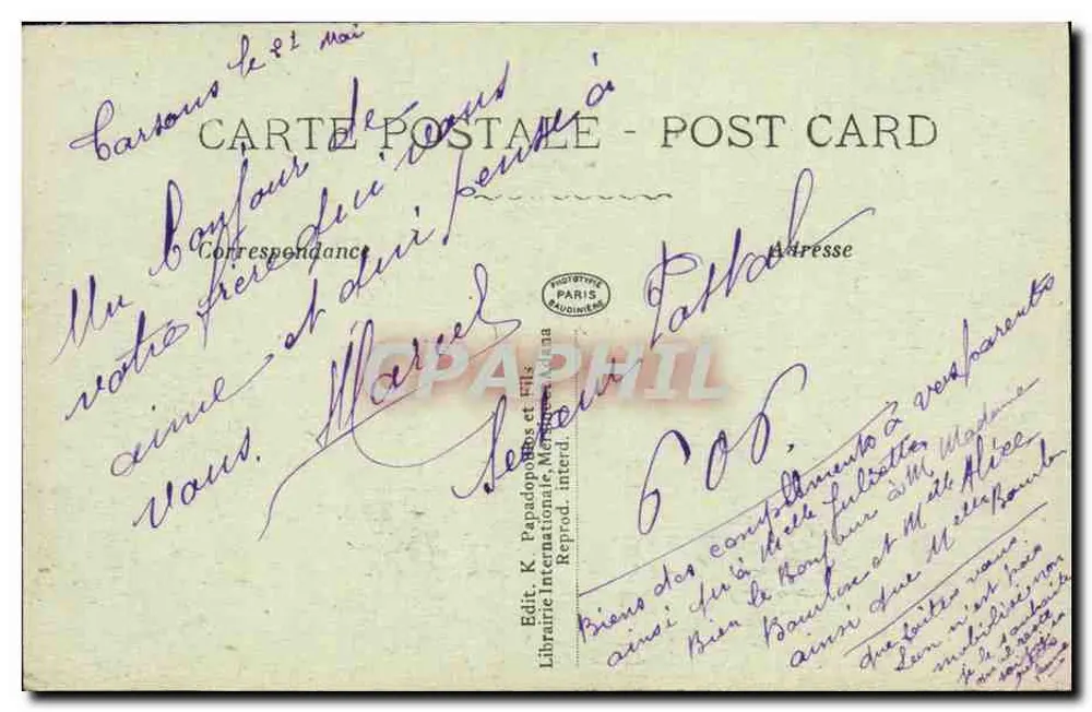 Tarsus — Allgemeiner Blick — Verlag K. Raphaël & Fils - Rückseite